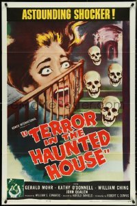 5f0966 MY WORLD DIES SCREAMING 1sh 1959 with alternate title Terror in the Haunted House, shocker!