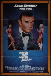 5f0970 NEVER SAY NEVER AGAIN 1sh 1983 art of Sean Connery as James Bond 007 by Obrero!