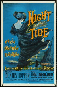 5f0978 NIGHT TIDE style B 1sh 1963 great completely different Gary art, eerie, strange, macabre!