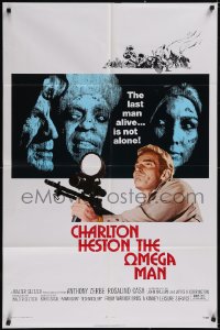 5f0986 OMEGA MAN 1sh 1971 Charlton Heston is the last man alive & he's not alone, I Am Legend!