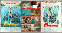 5f0020 PIRANHA 1-stop poster 1978 Roger Corman, Larkin art of man-eating fish attacking sexy girl!