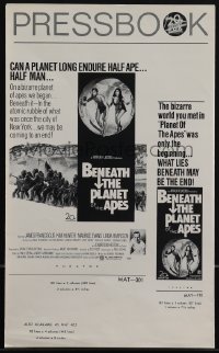 5f0134 BENEATH THE PLANET OF THE APES 4-page pressbook 1970 includes newspaper style herald!