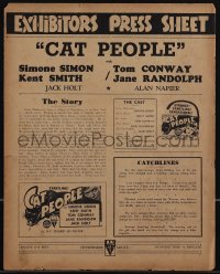 5f0136 CAT PEOPLE Australian pressbook 1942 Jacques Tourneur & Val Lewton, Simone Simon, ultra rare!