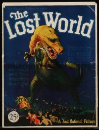 5f0055 LOST WORLD souvenir program book 1925 Willis O'Brien, dinosaur art from 1-sheet, ultra rare!