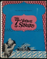 5f0043 7th VOYAGE OF SINBAD spiral-bound promo brochure 1958 Ray Harryhausen FX Dynamation classic!