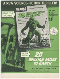 5f0004 20 MILLION MILES TO EARTH 11x14 news stand ad 1957 Ray Harryhausen, read the novel, rare!