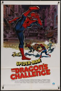 5f1069 SPIDER-MAN: THE DRAGON'S CHALLENGE 1sh 1980 art of Nick Hammond as Spidey by Graves!