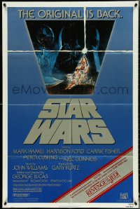 5f1083 STAR WARS NSS style 1sh R1982 A New Hope, art by Jung, advertising Revenge of the Jedi!