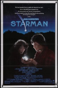 5f1093 STARMAN int'l 1sh 1984 John Carpenter, close-up portrait of alien Jeff Bridges & Karen Allen!