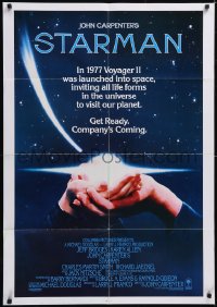 5f1091 STARMAN int'l 1sh 1984 alien Jeff Bridges & Karen Allen's hands holding glowing energy sphere!