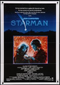 5f1092 STARMAN int'l 1sh 1984 John Carpenter, alien Jeff Bridges & Karen Allen standing in snowfall!