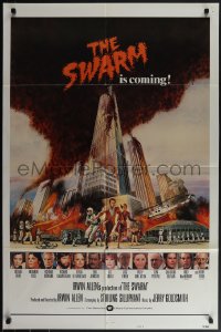 5f1101 SWARM style B 1sh 1978 directed by Irwin Allen, all-star cast, killer bee attack is coming!