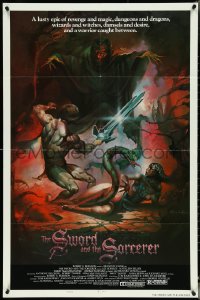 5f1103 SWORD & THE SORCERER style B 1sh 1982 dungeons, dragons, cool fantasy art by Peter Andrew Jones!