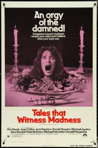 5f1104 TALES THAT WITNESS MADNESS 1sh 1973 wacky screaming head on food platter horror image!