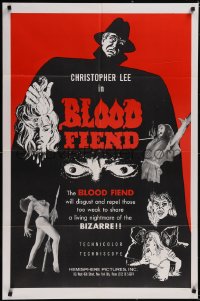 5f1117 THEATRE OF DEATH 1sh 1967 Christopher Lee will disgust and repel the weak, Blood Fiend!