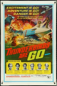 5f1126 THUNDERBIRDS ARE GO 1sh 1967 marionette puppets, really cool sci-fi action artwork!