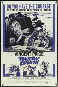 5f1133 TOWER OF LONDON 1sh 1962 Vincent Price, Roger Corman, montage of horror artwork!