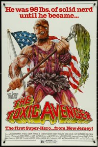 5f1134 TOXIC AVENGER 1sh 1985 Troma, wacky Blaize art of a different kind of hero, Mitchell Cohen!