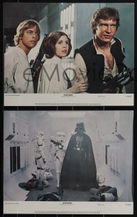 5f0089 STAR WARS 8 color 11x14 stills 1977 Mark Hamill, Harrison Ford, Carrie Fisher, Darth Vader!