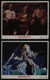5f1303 BEETLEJUICE 8 color 8x10 stills 1988 Michael Keaton, Alec Baldwin & Geena Davis, Tim Burton!
