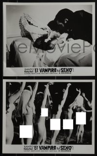 5f1353 SANTO EN EL TESORO DE DRACULA 8 Spanish/US 8x10 stills 1969 vampires + masked wrestler, rare!
