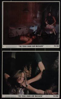 5f1336 TEXAS CHAINSAW MASSACRE 4 8x10 mini LCs 1974 Leatherface with chainsaw & Marilyn Burns!