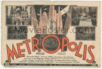 5f1199 METROPOLIS herald 1927 Fritz Lang sci-fi classic, different art & classic scenes, ultra rare!
