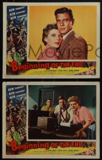 5f0564 BEGINNING OF THE END 4 LCs 1957 Peter Graves & Peggie Castle with General Morris Ankrum!