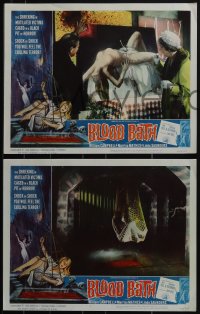 5f0439 BLOOD BATH 8 LCs 1966 AIP, William Campbell, Marrisa Mathes, Lori Saunders, complete set!