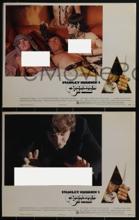 5f0426 CLOCKWORK ORANGE 10 LCs 1972 McDowell in Stanley Kubrick ultra-violence classic, x-rated!