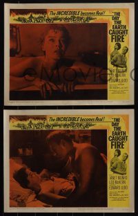 5f0452 DAY THE EARTH CAUGHT FIRE 8 LCs 1962 Val Guest, jolting events of tomorrow, complete set!