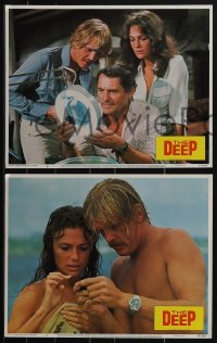 5f0454 DEEP 8 LCs 1977 Jacqueline Bisset & Nick Nolte with find treasure in the ocean, Peter Yates!