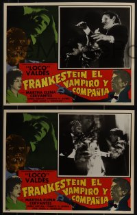 5f0468 FRANKESTEIN EL VAMPIRO Y COMPANIA 8 Spanish/US LCs 1963 cool monster images, ultra rare!