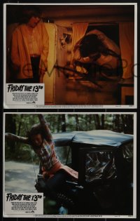 5f0469 FRIDAY THE 13th 8 LCs 1980 great images from the slasher horror classic, Kevin Bacon!
