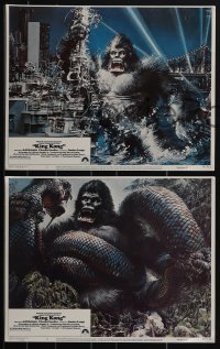 5f0479 KING KONG 8 LCs 1976 great images of sexy Jessica Lange & BIG Ape + Berkey artwork!