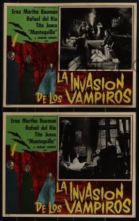5f0561 LA INVASION DE LOS VAMPIROS 5 Spanish/US LCs 1965 sexy vampires, ultra rare!