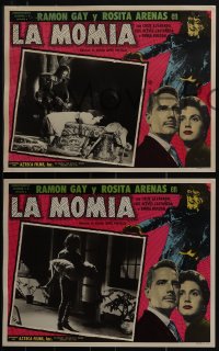 5f0548 LA MOMIA AZTECA 7 Spanish/US LCs 1957 cool Mexican mummy horror, ultra rare!