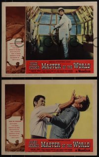 5f0492 MASTER OF THE WORLD 8 LCs 1961 Jules Verne, Vincent Price, Charles Bronson, great images!