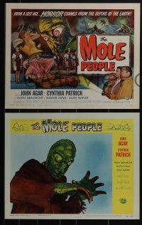 5f0495 MOLE PEOPLE 8 LCs 1956 horror crawls from the depths of the Earth, cool complete set!