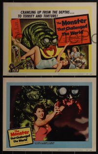 5f0496 MONSTER THAT CHALLENGED THE WORLD 8 LCs 1957 the creature shown in most scenes, complete set!
