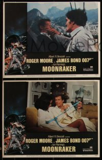 5f0497 MOONRAKER 8 LCs 1979 Roger Moore as James Bond, Lois Chiles, Kiel, Lonsdale, complete set!