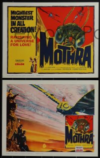 5f0498 MOTHRA 8 LCs 1962 Ishiro Honda sci-fi, wonderful special effects scenes, complete set!