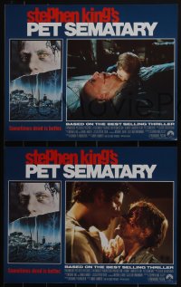 5f0506 PET SEMATARY 8 LCs 1989 from Stephen King's best selling thriller, Fred Gwynne!