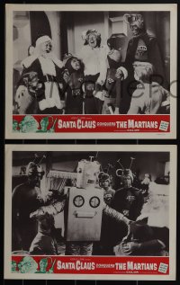 5f0572 SANTA CLAUS CONQUERS THE MARTIANS complete set of 4 LCs 1964 wacky aliens, robots & Santa!