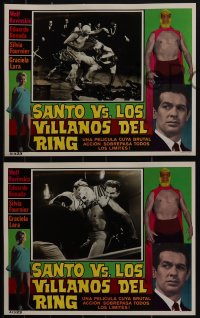 5f0563 SANTO VS. LOS VILLANOS DEL RING 5 Spanish/US LCs 1968 masked wrestler, ultra rare!