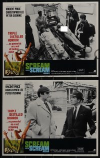 5f0518 SCREAM & SCREAM AGAIN 8 LCs 1970 Vincent Price, Christopher Lee, Peter Cushing, horror!