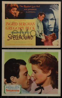 5f0521 SPELLBOUND 8 LCs 1945 Alfred Hitchcock, sexy Ingrid Bergman & Gregory Peck, rare complete set!