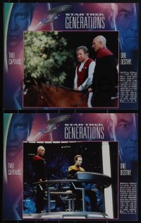 5f0524 STAR TREK: GENERATIONS 8 LCs 1994 Patrick Stewart as Picard, William Shatner as Kirk!