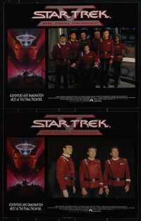 5f0523 STAR TREK V 8 LCs 1989 The Final Frontier, border art of Shatner & Nimoy by Bob Peak!