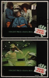 5f0530 THEATRE OF BLOOD 8 LCs 1973 great images of puppet master Vincent Price, Diana Rigg and Dors!